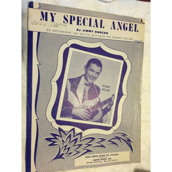 My Special Angel By Jimmy Duncan Vintage Sheet Music - Picture 1 of 8